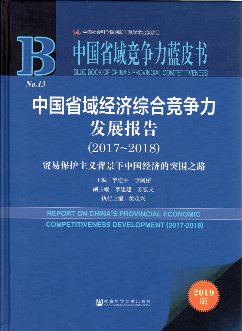 美女抠逼自慰出水中国省域经济综合竞争力发展报告（2017-2018）